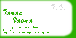 tamas vavra business card